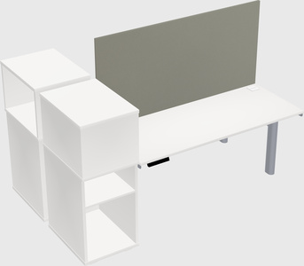Shared electric desk + cabinet