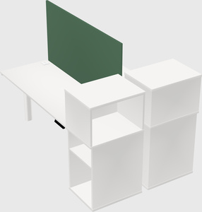 Shared electric desk + cabinet