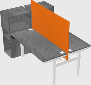 Shared electric desk + cabinet