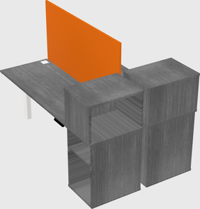 Shared electric desk + cabinet
