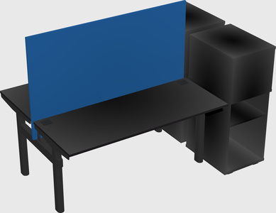 Shared electric desk + cabinet