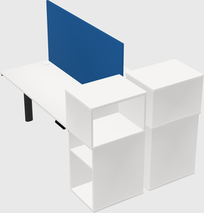 Shared electric desk + cabinet