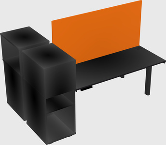 Shared electric desk + cabinet