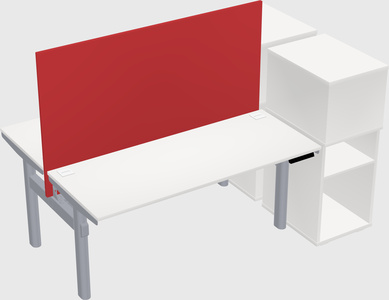 Shared electric desk + cabinet
