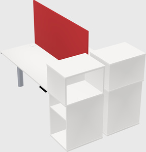 Shared electric desk + cabinet