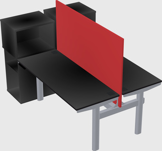 Shared electric desk + cabinet