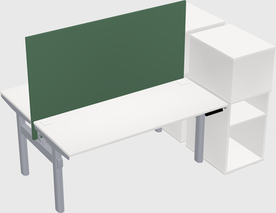 Shared electric desk + cabinet