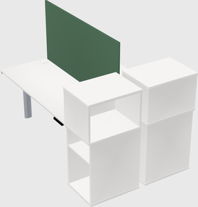 Shared electric desk + cabinet