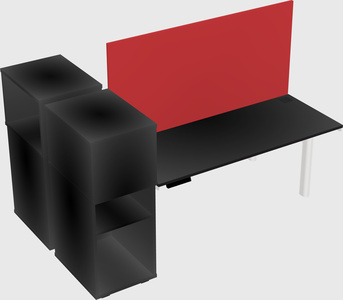 Shared electric desk + cabinet