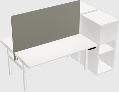 Shared electric desk + cabinet