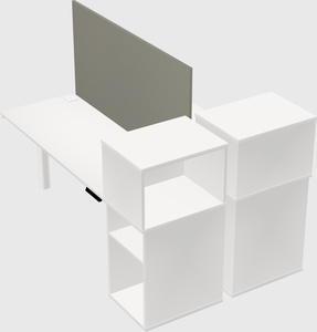 Shared electric desk + cabinet