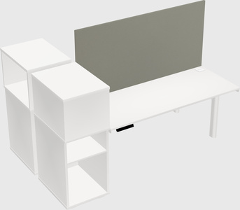 Shared electric desk + cabinet