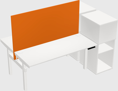 Shared electric desk + cabinet