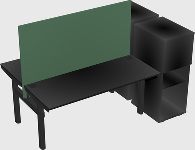 Shared electric desk + cabinet