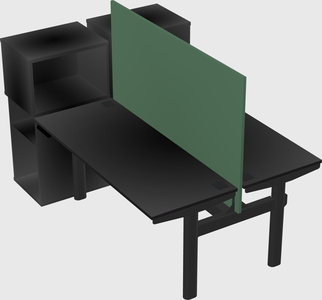 Shared electric desk + cabinet