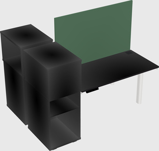 Shared electric desk + cabinet