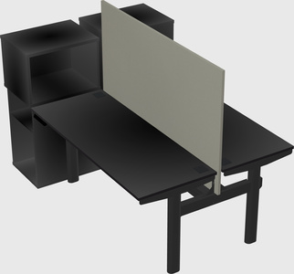 Shared electric desk + cabinet