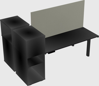 Shared electric desk + cabinet