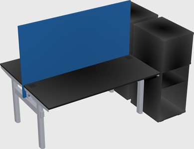 Shared electric desk + cabinet