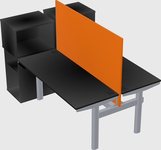 Shared electric desk + cabinet