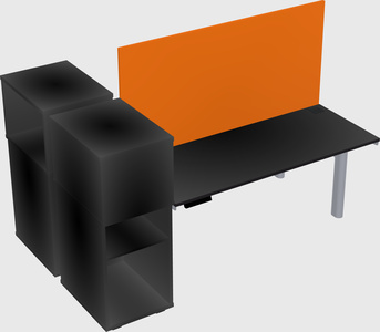 Shared electric desk + cabinet