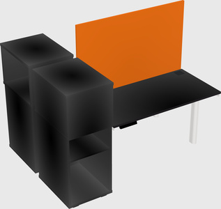 Shared electric desk + cabinet