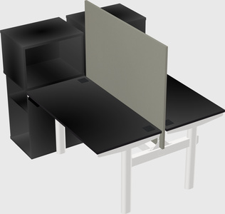 Shared electric desk + cabinet