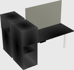 Shared electric desk + cabinet