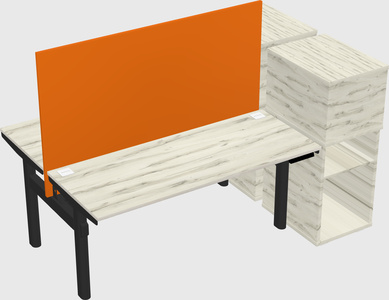 Shared electric desk + cabinet