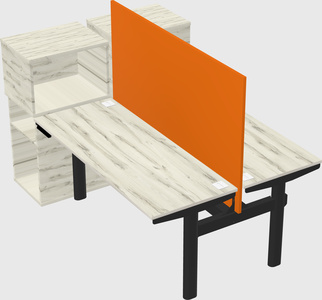 Shared electric desk + cabinet