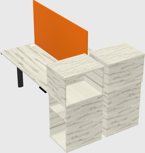 Shared electric desk + cabinet