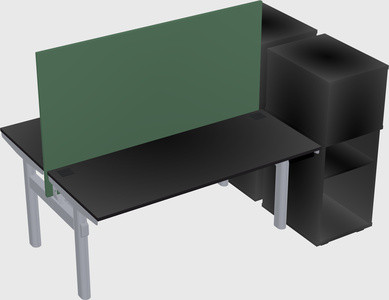 Shared electric desk + cabinet