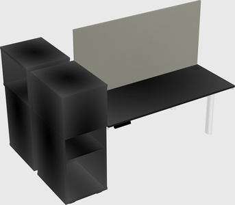 Shared electric desk + cabinet