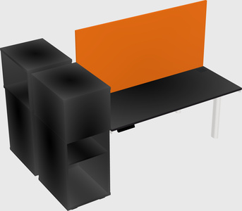 Shared electric desk + cabinet
