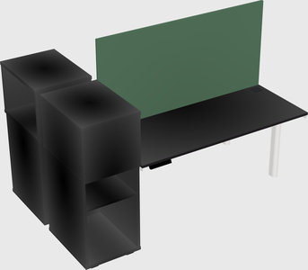 Shared electric desk + cabinet