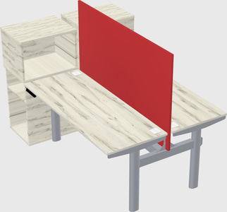 Shared electric desk + cabinet