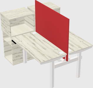 Shared electric desk + cabinet