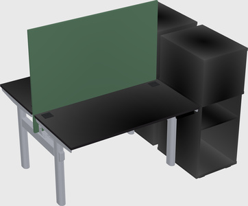 Shared electric desk + cabinet