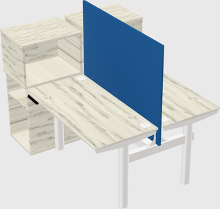 Shared electric desk + cabinet