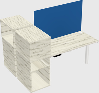 Shared electric desk + cabinet