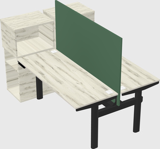 Shared electric desk + cabinet
