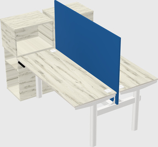 Shared electric desk + cabinet