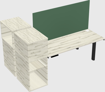 Shared electric desk + cabinet