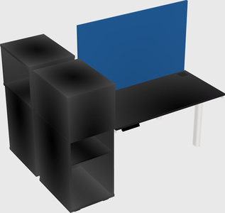 Shared electric desk + cabinet