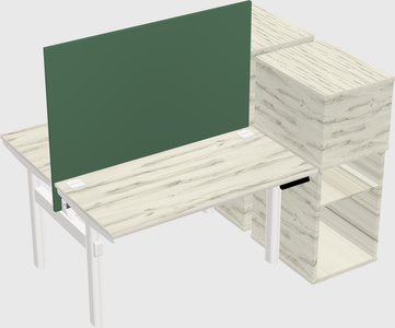 Shared electric desk + cabinet