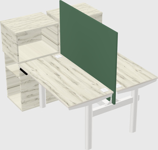 Shared electric desk + cabinet