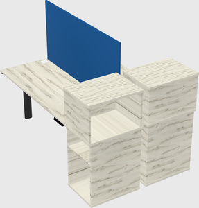 Shared electric desk + cabinet