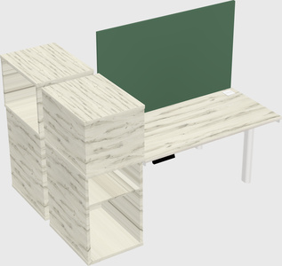 Shared electric desk + cabinet
