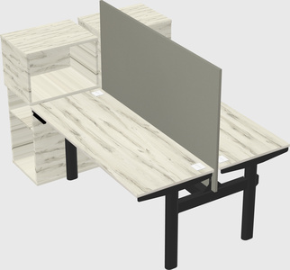 Shared electric desk + cabinet