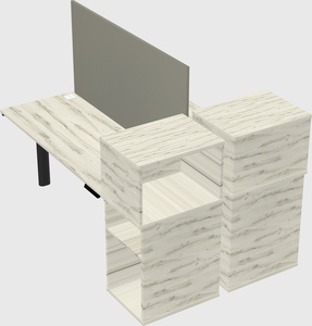 Shared electric desk + cabinet